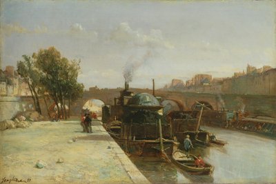 Die Seine am Pont Marie, Paris, 1851 von Johan Barthold Jongkind